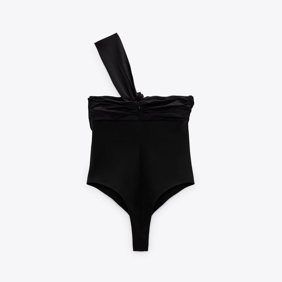 ASYMMETRICAL NECKLINE BODYSUIT - Picture 2 of 10